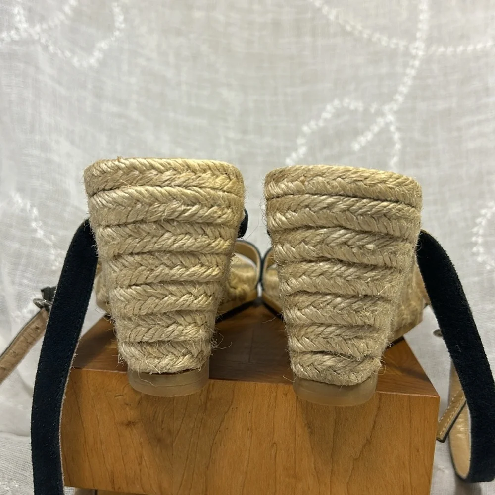 J Crew almost NEW leather espadrilles wedges